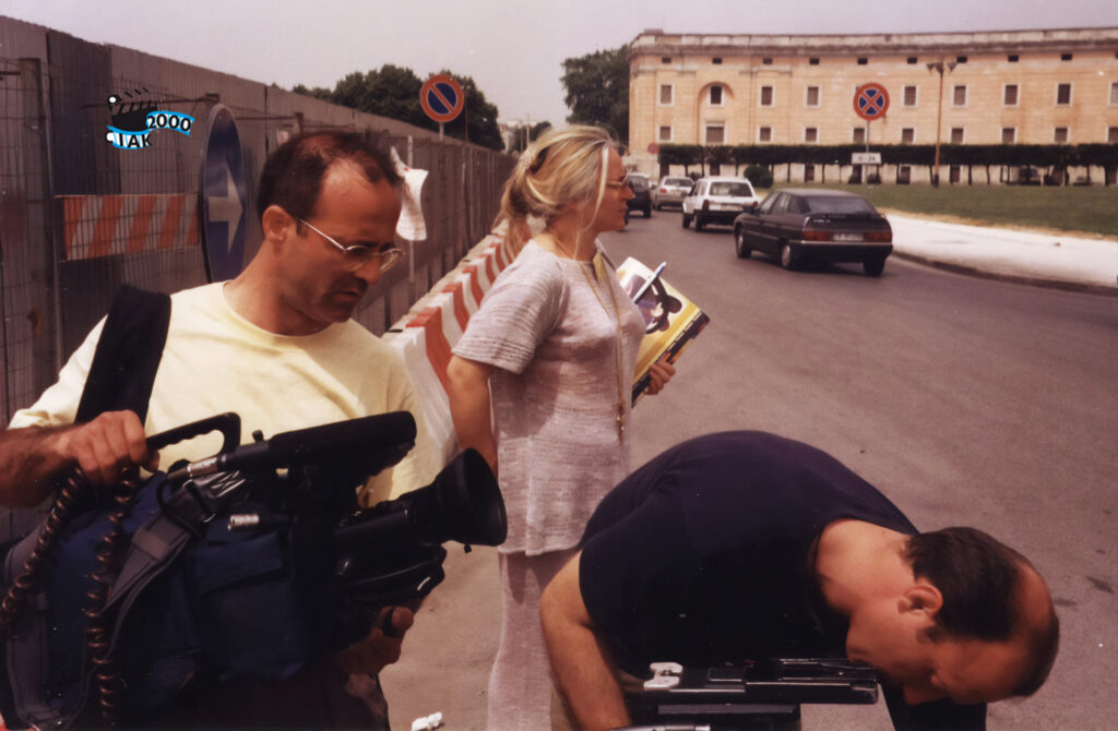 Troupe di Ciak 2000 sul set delle riprese per il documentario Appia Antica - Regina Viarum. 2