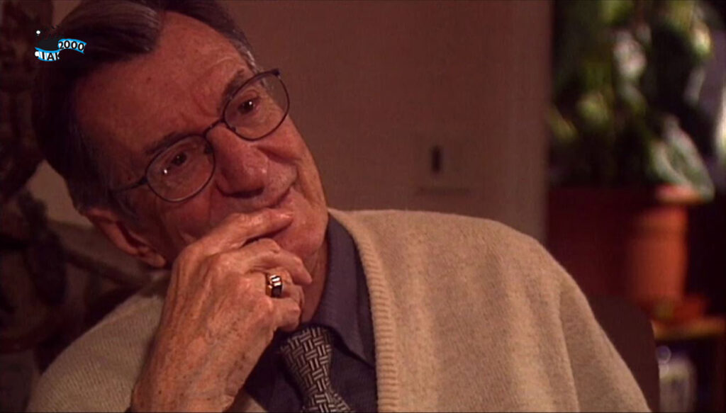 Ritratto del regista Carlo Lizzani intervistato per la cinebiografia Ciak 2000.